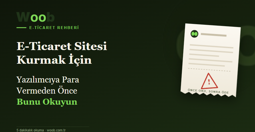 E-Ticaret Sitesi Kurmak İçin Yazılımcıya Para Vermeden Önce Bunu Okuyun