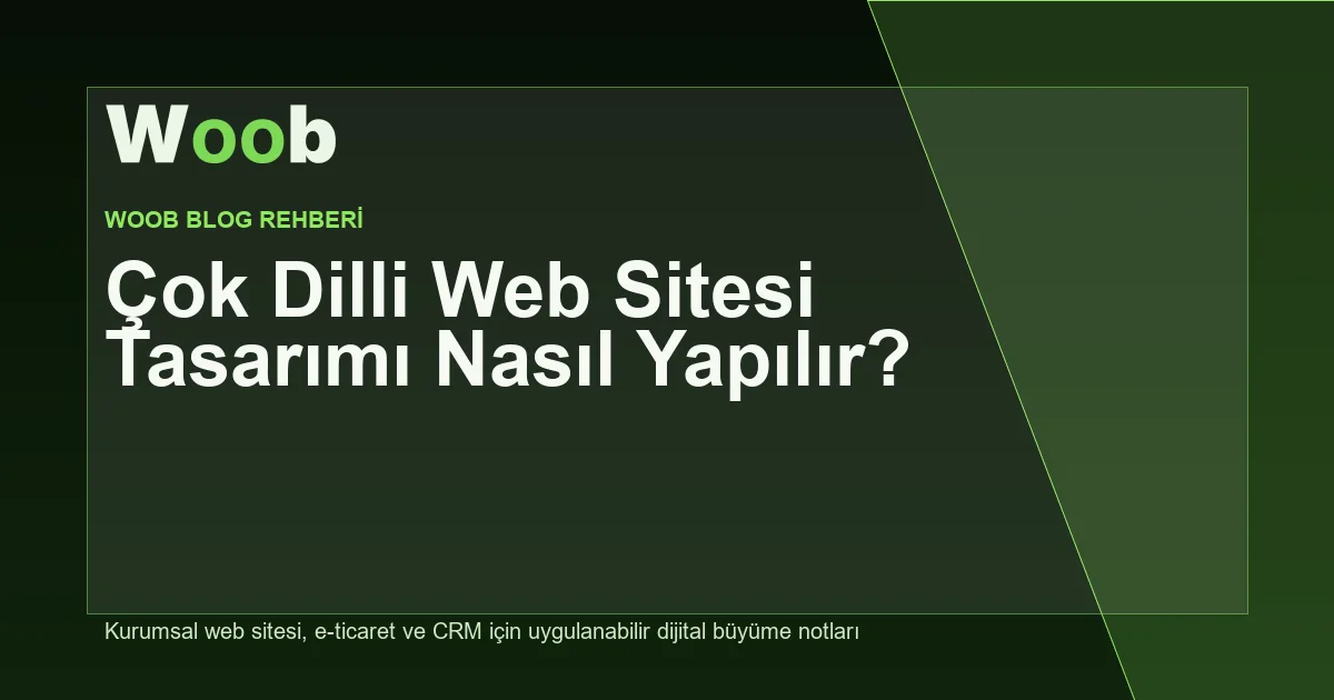 Çok Dilli Web Sitesi Tasarımı Nasıl Yapılır? - Woob Blog